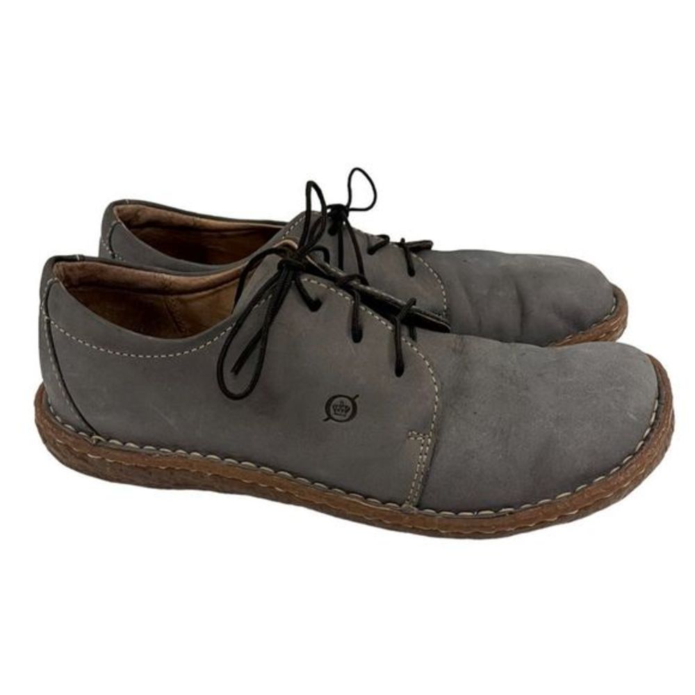 Born Mens Blue Leather Shoes Size 9.5